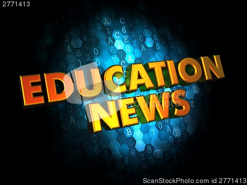 Image of Education News - Gold 3D Words.