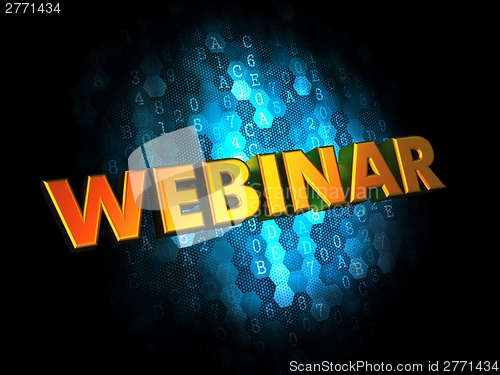 Image of Webinar - Gold 3D Words.