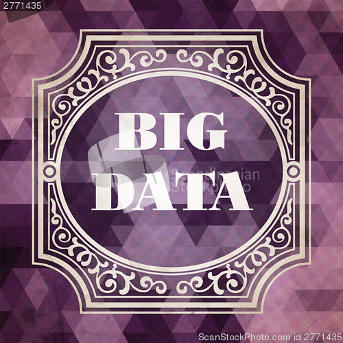 Image of Big Data Concept. Vintage design.