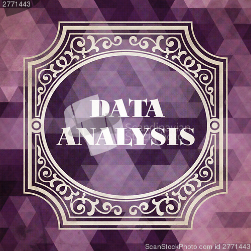 Image of Data Analysis Concept. Vintage design.