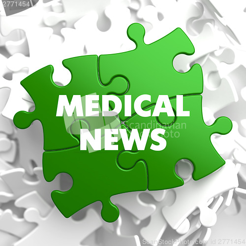 Image of Medical News on Multicolor Puzzle.