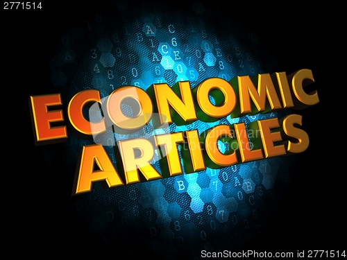 Image of Economic Articles - Gold 3D Words.