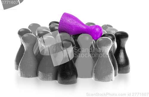 Image of Purple pawn is crowdsurfing