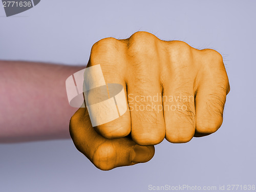 Image of Fist of a man punching