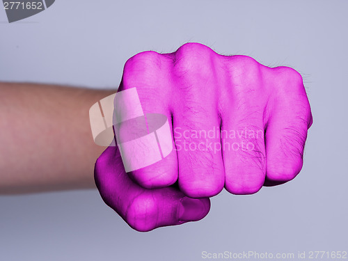 Image of Fist of a man punching