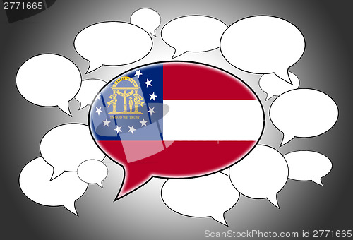 Image of Communication concept - Speech cloud