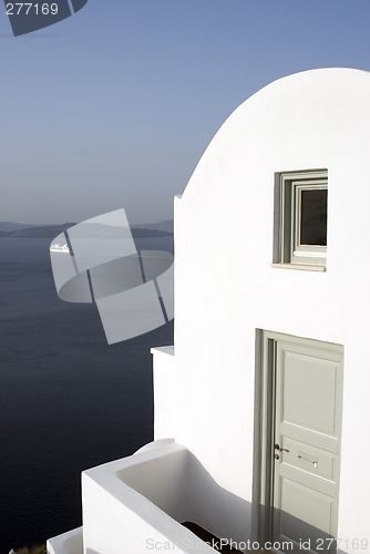 Image of villa over sea santorini