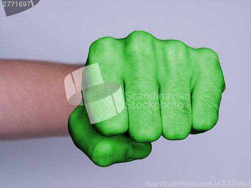 Image of Fist of a man punching