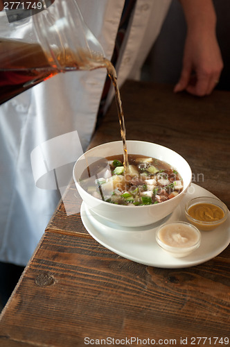 Image of preparing okroshka