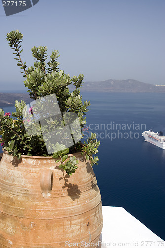 Image of harbor view santorini