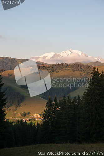 Image of Evening in Alps mountains