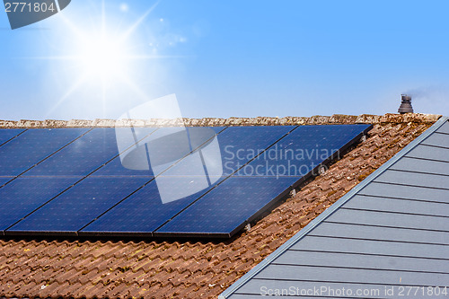 Image of Solar panel on a rooftop