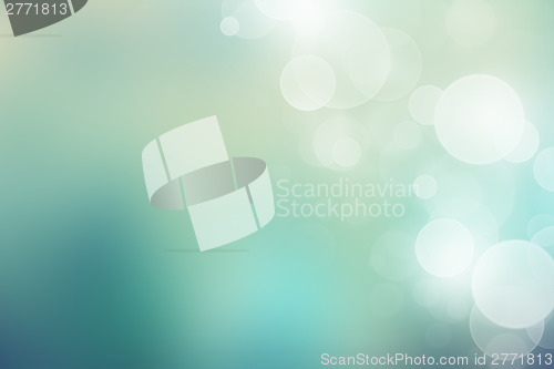 Image of Soft green background with beautiful bokeh lights