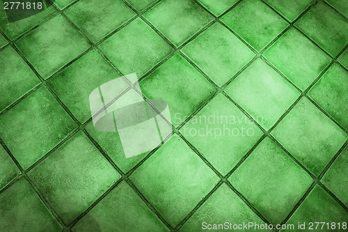 Image of Background surface of green tiles