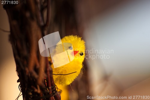 Image of Handmade yellow easter chicken ornament