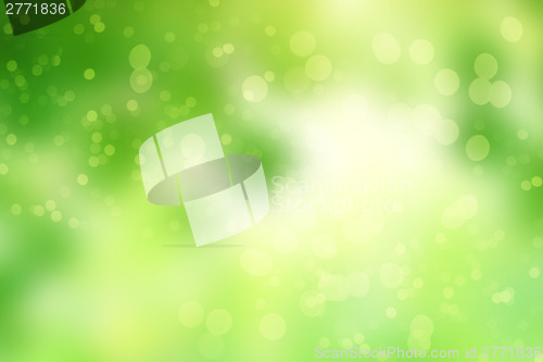 Image of Green abstract background picture with bokeh lights