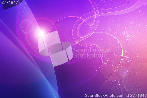 Image of Colorful science fiction background with bright lights