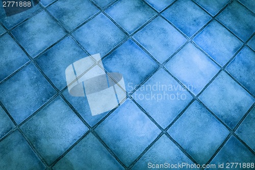 Image of Background surface of blue tiles