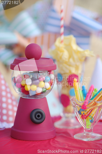 Image of Bright Birthday Party Celebration Decorations