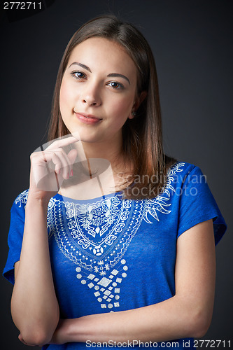 Image of Young beautiful woman portrait