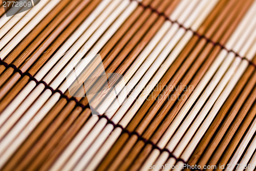 Image of bamboo mat. macro