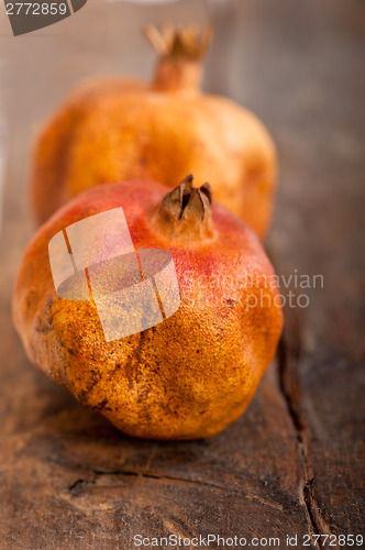 Image of dry and old pomegranates 