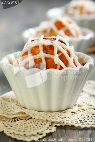 Image of Lemon cupcake closeup.