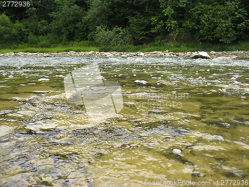 Image of beautiful speed mountainous river