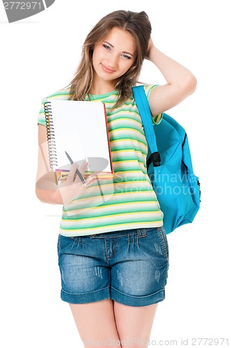 Image of Girl with backpack