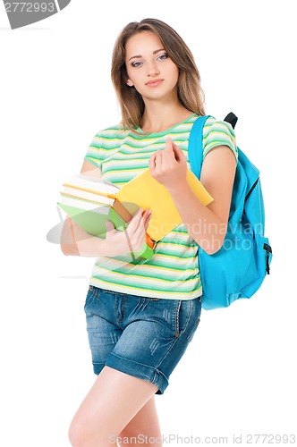 Image of Girl with backpack