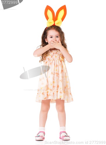 Image of Girl with rabbit ears