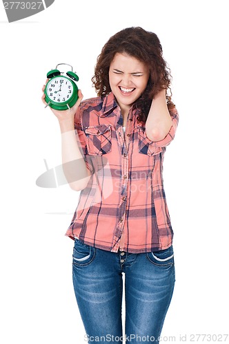 Image of Girl with alarm clock