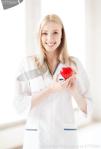 Image of female doctor with heart