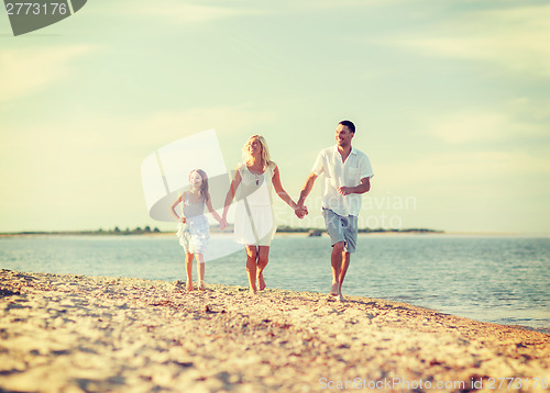 Image of happy family at the seaside