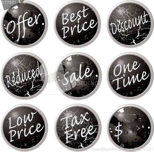 Image of sale buttons black