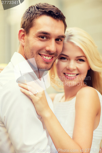 Image of young married couple in the city