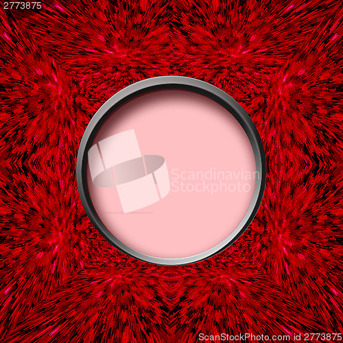 Image of red abstract texture with round centre
