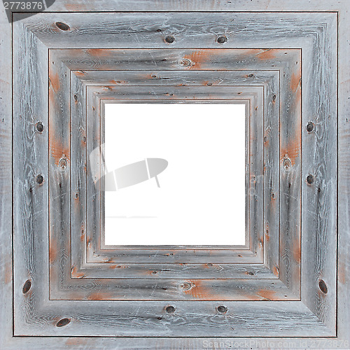 Image of wooden frame isolated on the white background