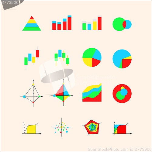 Image of Icons for graphs and charts