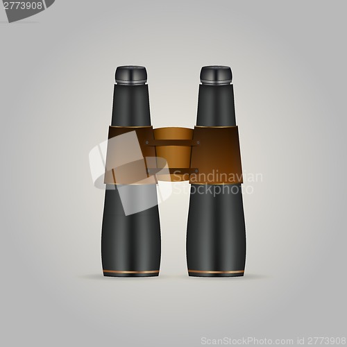 Image of Illustration of black binoculars