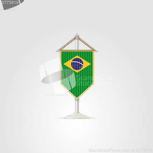Image of Illustration of national symbols of South America countries. Brazil.