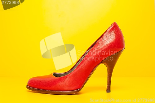 Image of red high heels shoes