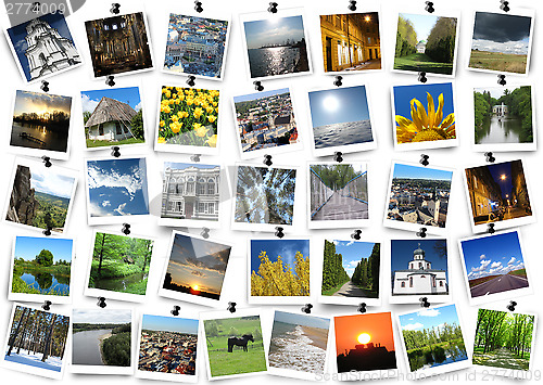 Image of motley images isolated on the white background