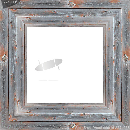 Image of wooden frame isolated on the white background