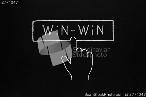 Image of Hand Cursor Clicking Win-Win Button