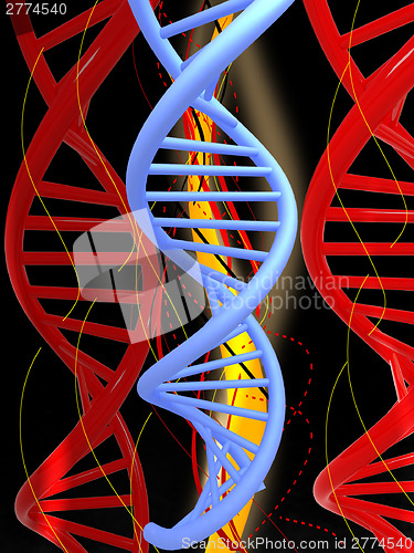 Image of DNA structure model background 