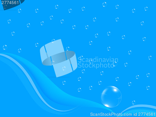 Image of Blue water drops background