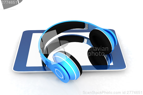 Image of phone and headphones