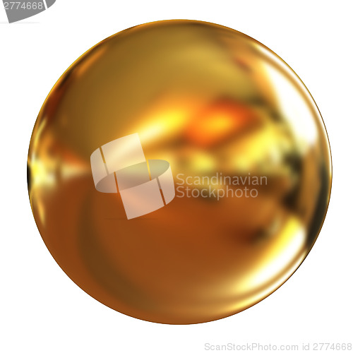 Image of Gold Ball 3d render