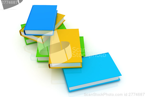 Image of colorful real books